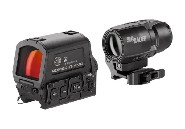 Купити Комплект Sig Sauer SORJ8T101: колiматор ROMEO8T-AMR 1x40 мм + магніфер JULIET3T-AMR 3x22 мм — оригінал з ЄС, безкоштовна доставка Новою Поштою | TACTICAL PRO Комплект Sig Sauer SORJ8T101: колiматор ROMEO8T-AMR 1x40 мм + магніфер JULIET3T-AMR 3x22 мм