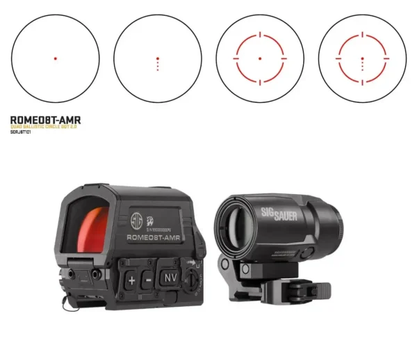 Купити Комплект Sig Sauer SORJ8T101: колiматор ROMEO8T-AMR 1x40 мм + магніфер JULIET3T-AMR 3x22 мм — оригінал з ЄС, безкоштовна доставка Новою Поштою | TACTICAL PRO Комплект Sig Sauer SORJ8T101: колiматор ROMEO8T-AMR 1x40 мм + магніфер JULIET3T-AMR 3x22 мм