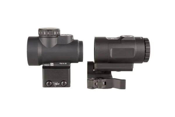 Комплект: приціл Trijicon MRO HD 1x25 Red Dot 68 MOA/2 MOA + Magnifier 3x, Full Co-Witness, Flip-to-Side